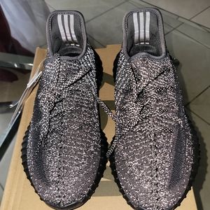 Yeezy 350 Black Reflective Sneakers